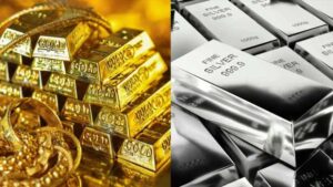 1. Gold jewellery in a shop amid falling gold prices in Pakistan.