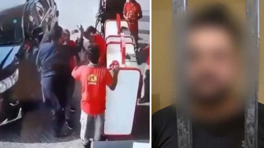 Court proceedings in the Saadat Anees petrol pump employee assault case in Lahore.