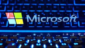 Microsoft logo representing the company’s voluntary employee buyout programme and AI investment strategy.