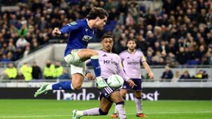 1. Everton players celebrate during their 3-1 Carabao Cup win against Newcastle United.