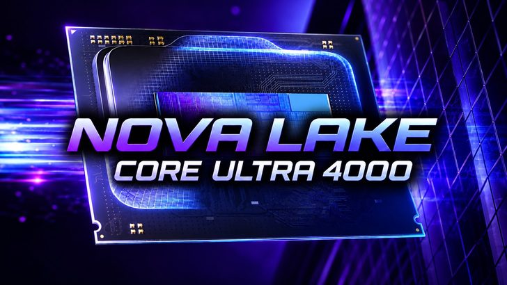 Intel Core Ultra processor branding representing the upcoming Nova Lake desktop and laptop CPU families.