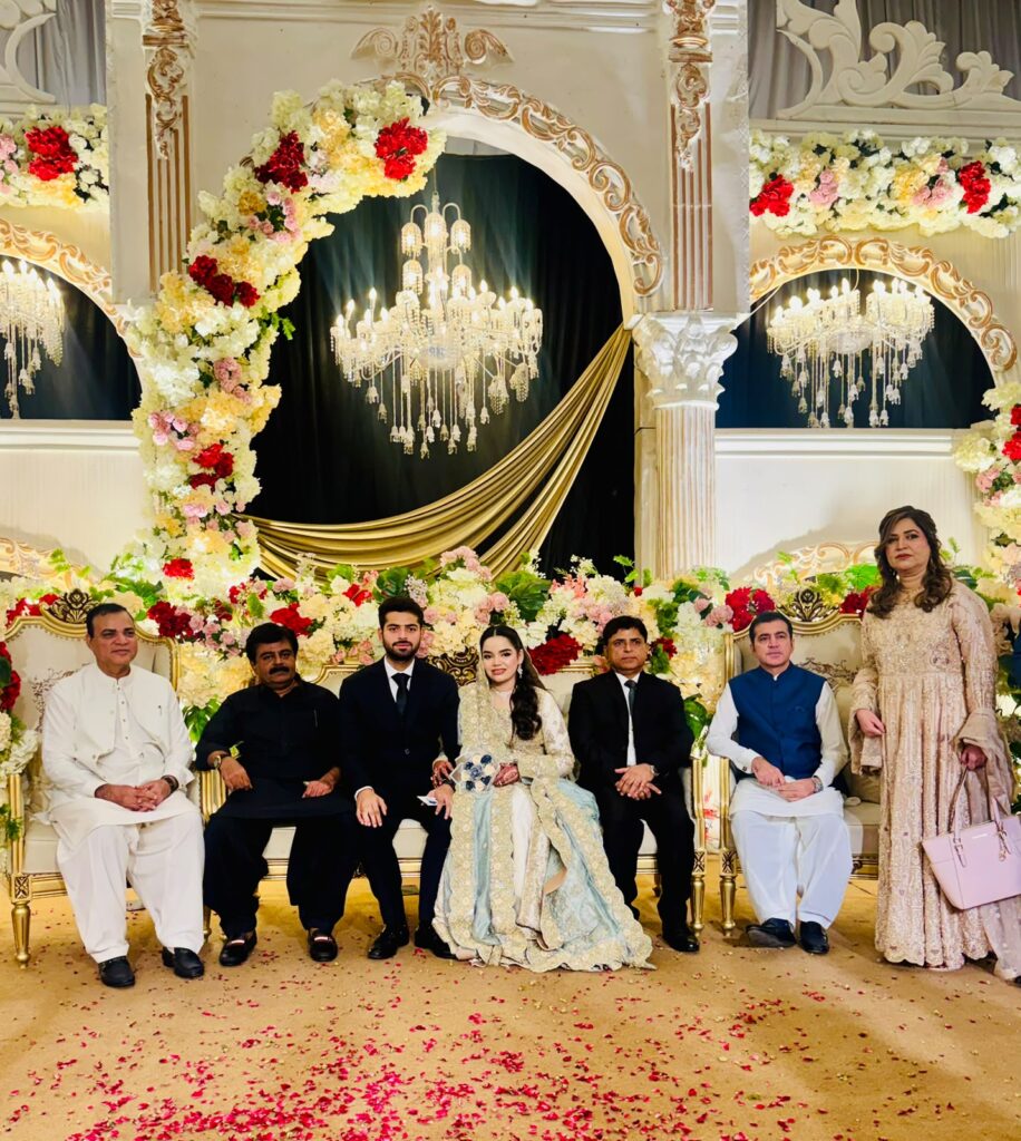 Walima reception hosted by Rafia Javed for her son Kabir Ahmed in Karachi.