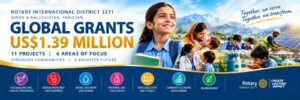Rotary District 3271 Global Grant projects supporting healthcare, education, sanitation and sustainable development in Pakistan.