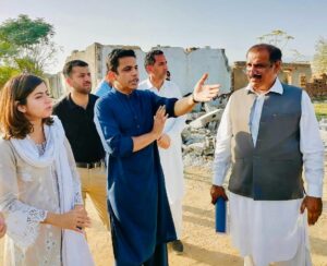 CDA chairman and officials inspect development projects in Islamabad’s Sector E-12.