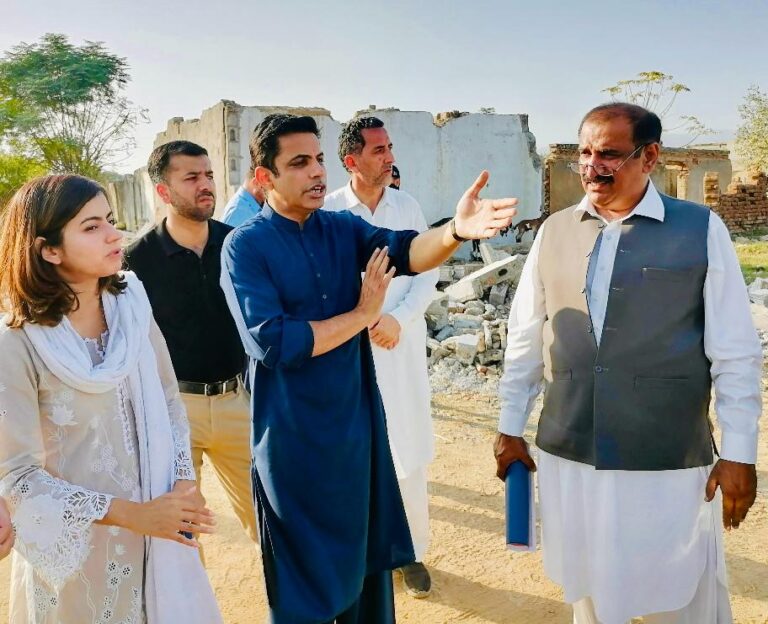 CDA chairman and officials inspect development projects in Islamabad’s Sector E-12.