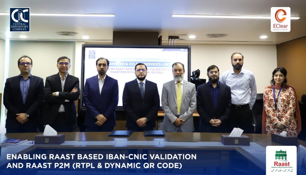 CDC and EClear Services collaboration to introduce Raast digital payment and investor verification solutions.