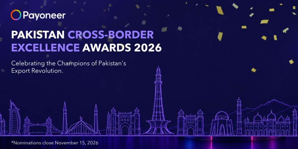 1. Payoneer Pakistan Cross-Border Excellence Awards 2026 announcement recognising exporters and entrepreneurs.