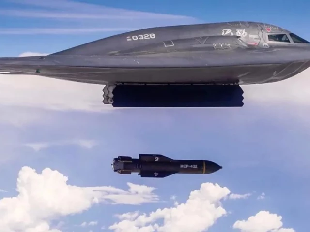 US military GBU-43/B Massive Ordnance Air Blast bomb, known as the mother of all bombs