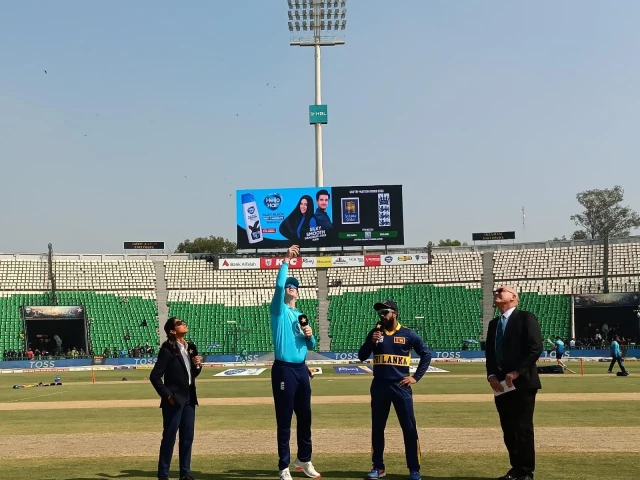 Sri Lanka and England cricket teams prepare for the sixth match of the Pakistan ODI Tri-Series in Lahore