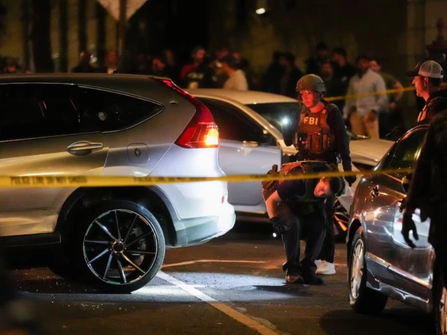 Federal immigration enforcement scene in New York following a shooting involving an ICE officer.