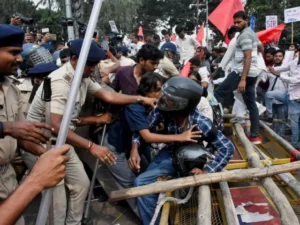 Protesters in India demonstrate amid calls for an investigation into police conduct and voter list changes.
