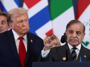Shehbaz Sharif and Donald Trump amid discussion of the Nobel Peace Prize