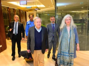 UN Secretary-General Antonio Guterres arrives in Islamabad Pakistan